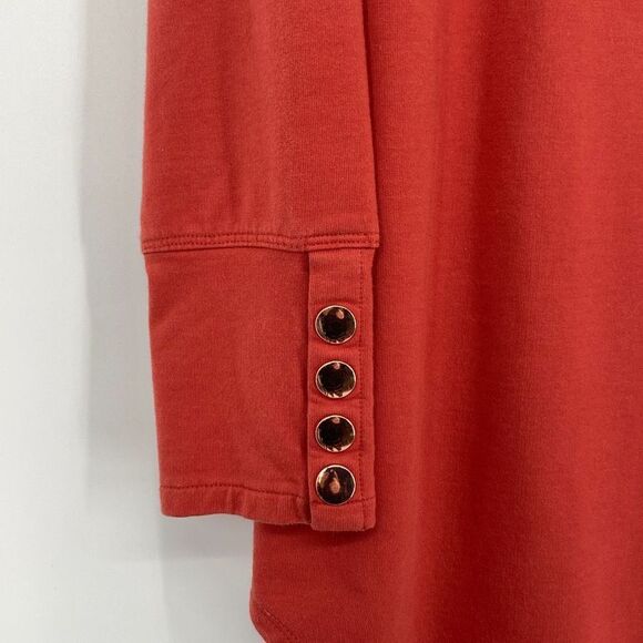 Soft Surroundings Valerie Pullover Cowl Neck Tunic Top Rust XS - Picture 5 of 13